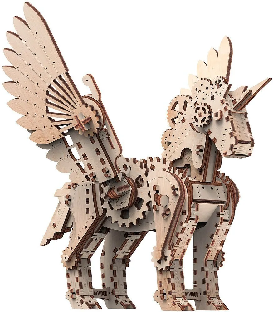Drevené Puzzle 3D Jednorožec L