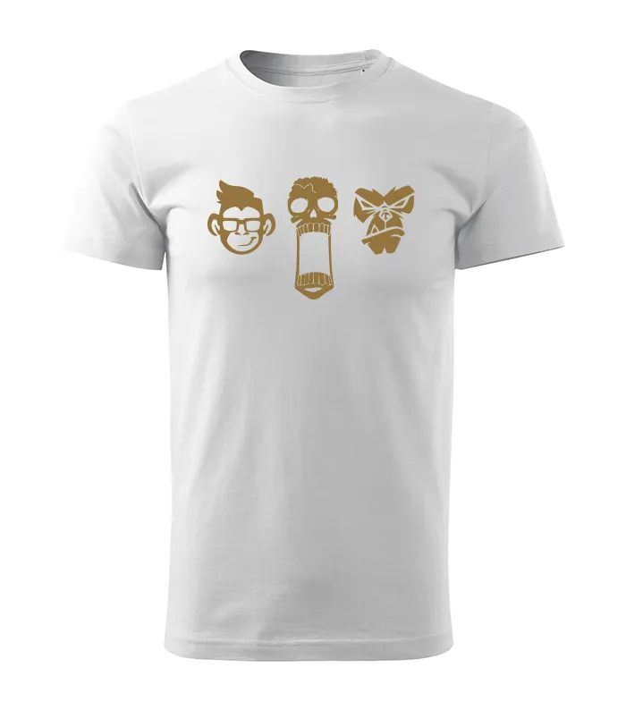 Unisex tričko - biele tričko s opicou 