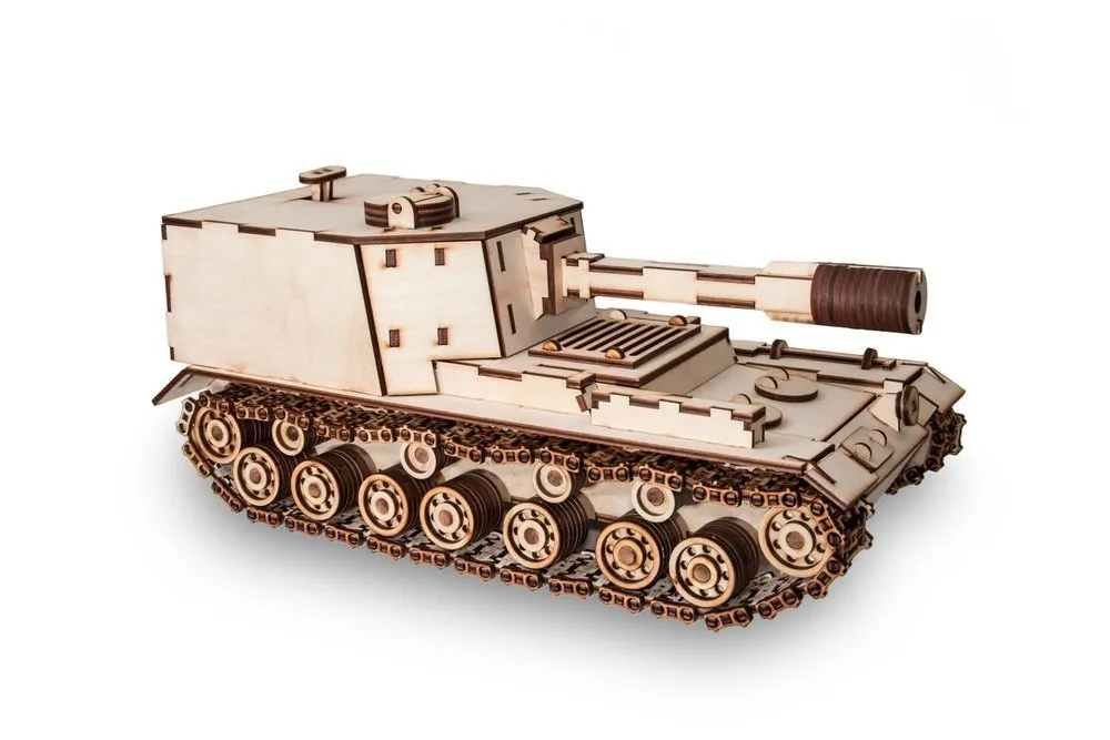 Drevené Puzzle 3D Tank SAU-212