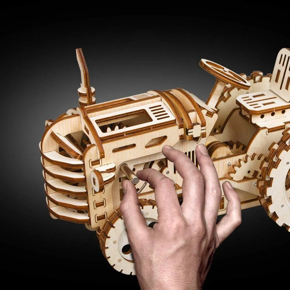 Drevené Puzzle 3D Traktor 147