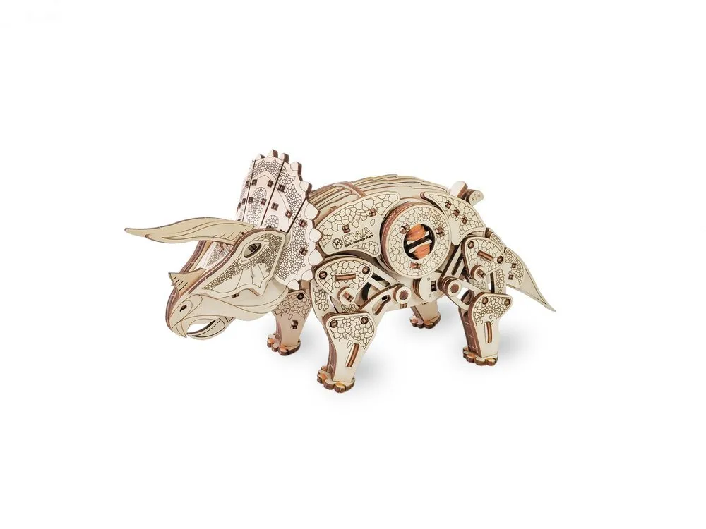 Drevené Puzzle 3D Triceratops