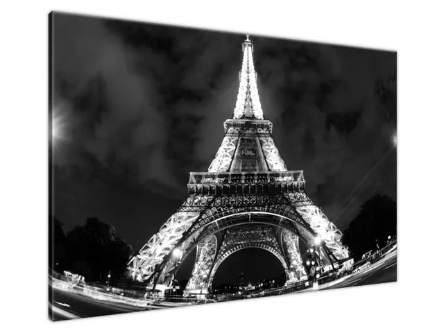 Obraz na plátne Nočná fotka Paríža