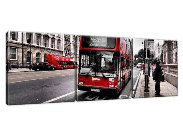 Obraz Moderný červený Londýnsky poschodový autobus