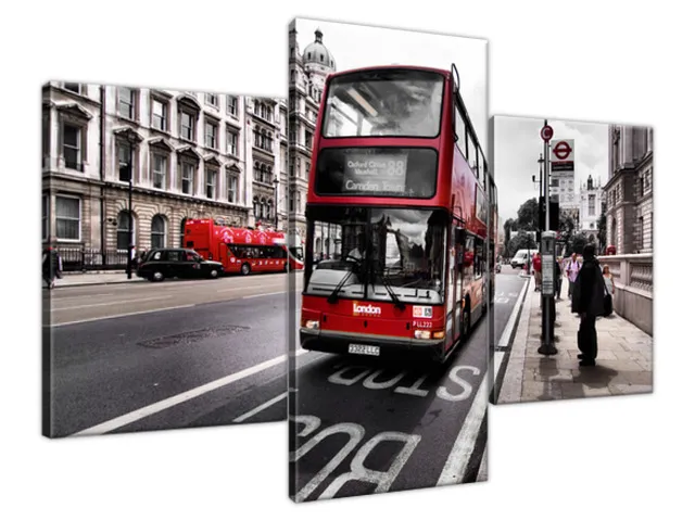 Obraz Moderný červený Londýnsky poschodový autobus