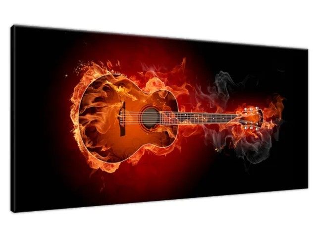 Obraz na plátne Planúca gitara