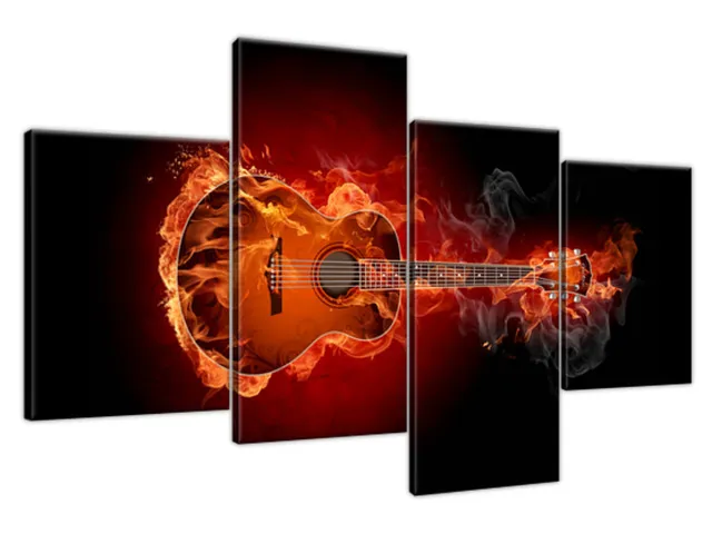 Obraz na plátne Planúca gitara