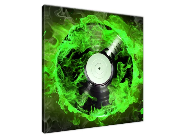 Obraz do izby Limetková vinylová platňa