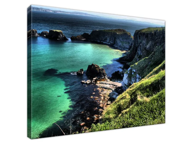 Obraz Carrick-a-rede Výhľad na líniu brehov