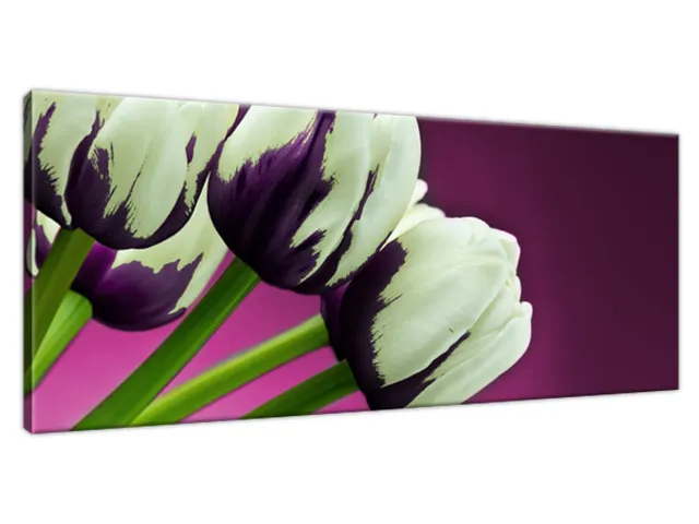 Obraz na plátne Fialové tulipány