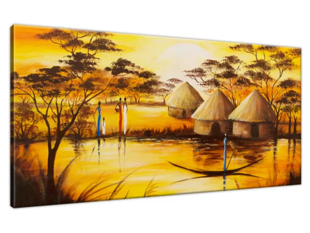 Moderný obraz na plátne Africká dedinka