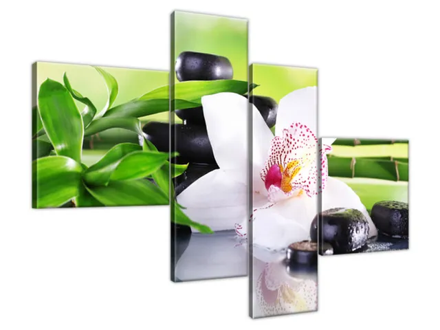 Obraz SPA kamene a orchidea