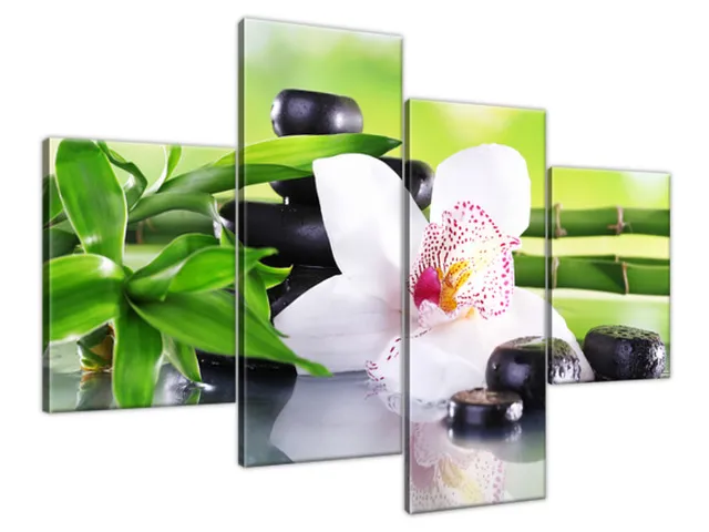 Obraz SPA kamene a orchidea