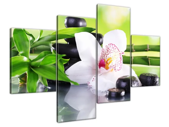 Obraz SPA kamene a orchidea