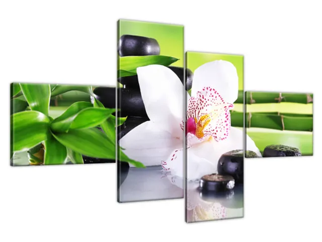 Obraz SPA kamene a orchidea