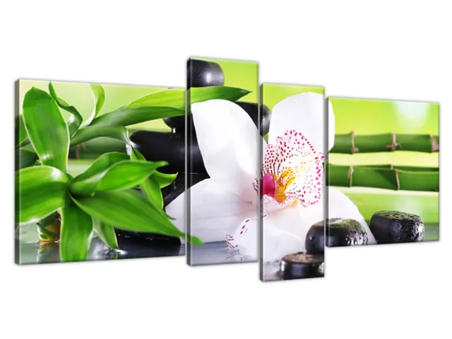Obraz SPA kamene a orchidea