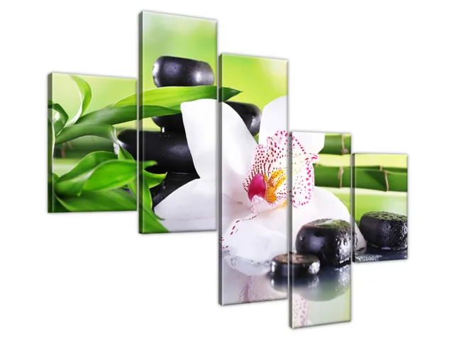 Obraz SPA kamene a orchidea