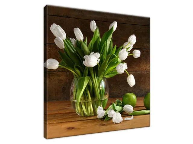 Moderný obraz Snehobiele tulipány