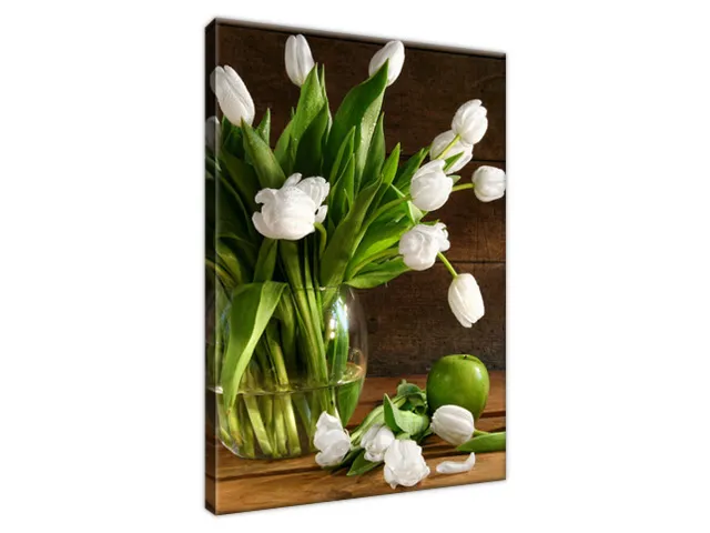 Moderný obraz Snehobiele tulipány
