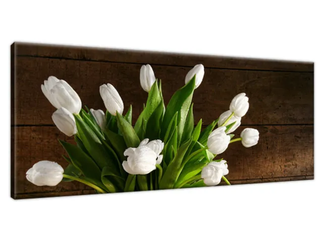 Moderný obraz Snehobiele tulipány