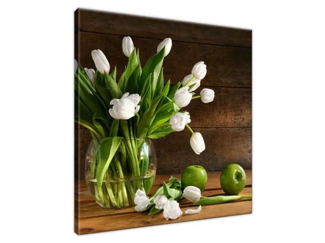 Moderný obraz Snehobiele tulipány