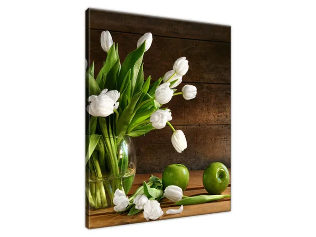 Moderný obraz Snehobiele tulipány