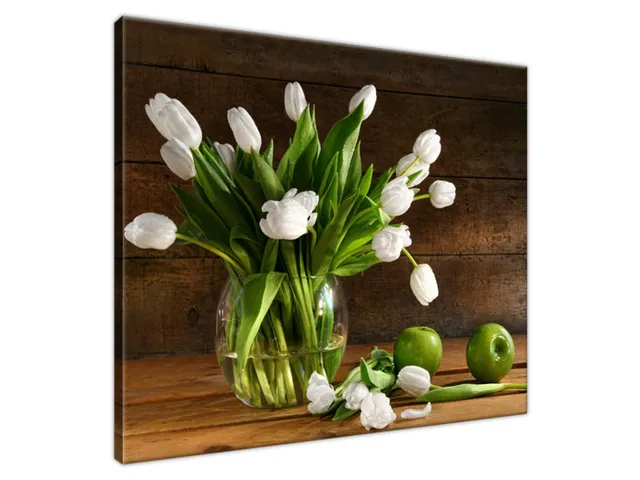 Moderný obraz Snehobiele tulipány