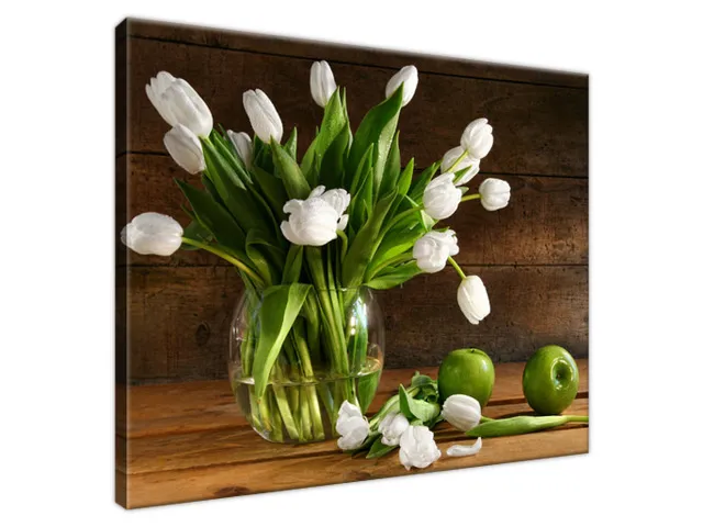 Moderný obraz Snehobiele tulipány