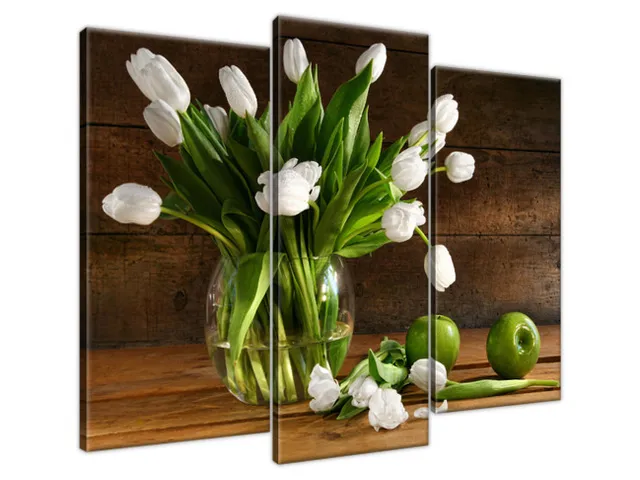 Moderný obraz Snehobiele tulipány