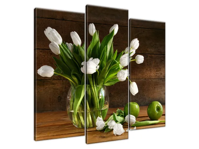 Moderný obraz Snehobiele tulipány