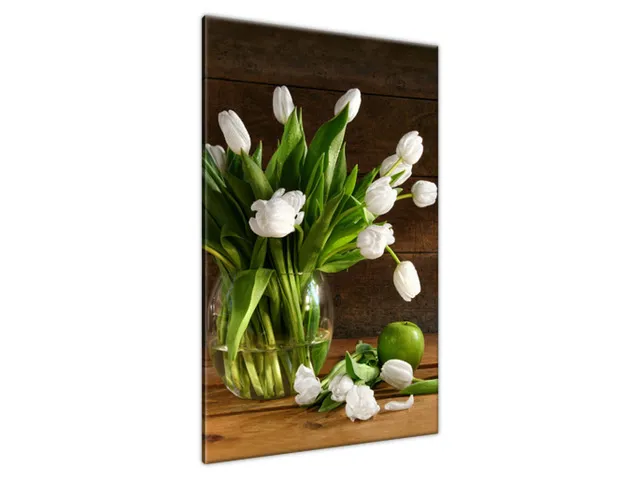 Moderný obraz Snehobiele tulipány