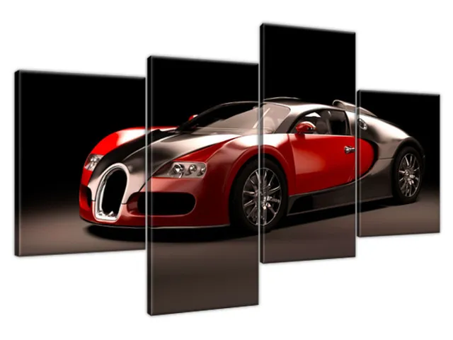 Moderný obraz Červené Bugatti Veyron
