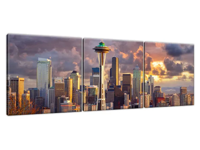 Obraz Mesto Seattle pri západe slnka