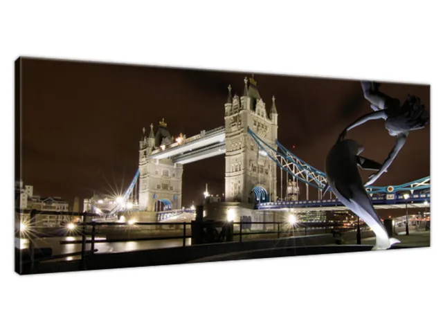 Obraz na plátne Fontána pri Tower Bridge