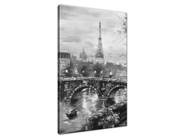 Moderný obraz Ulička v Paríži v čierno bielej