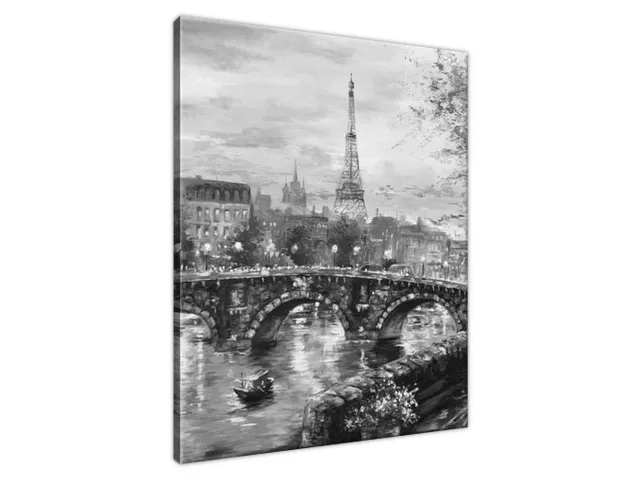 Moderný obraz Ulička v Paríži v čierno bielej