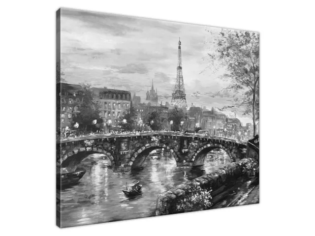 Moderný obraz Ulička v Paríži v čierno bielej