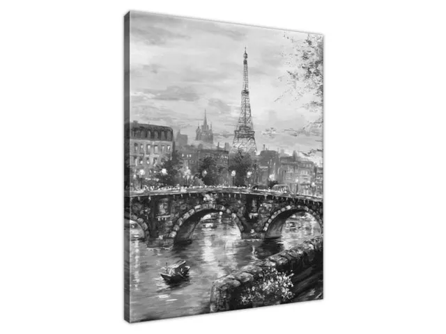 Moderný obraz Ulička v Paríži v čierno bielej