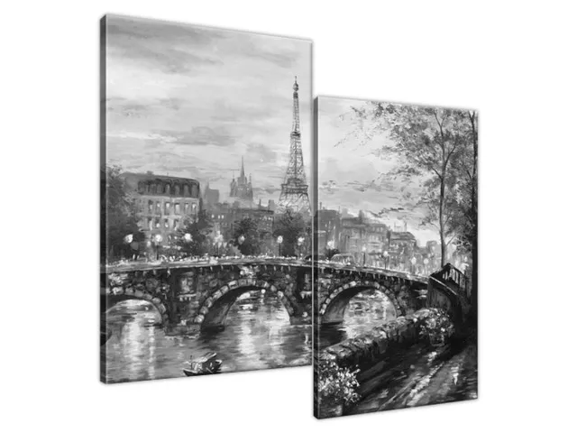 Moderný obraz Ulička v Paríži v čierno bielej