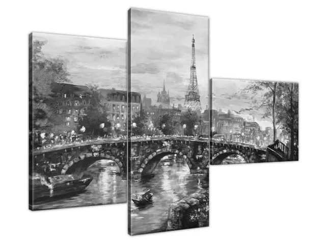 Moderný obraz Ulička v Paríži v čierno bielej
