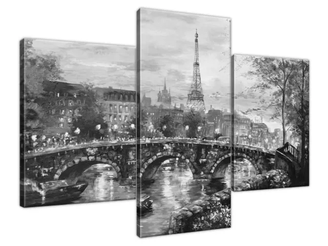 Moderný obraz Ulička v Paríži v čierno bielej