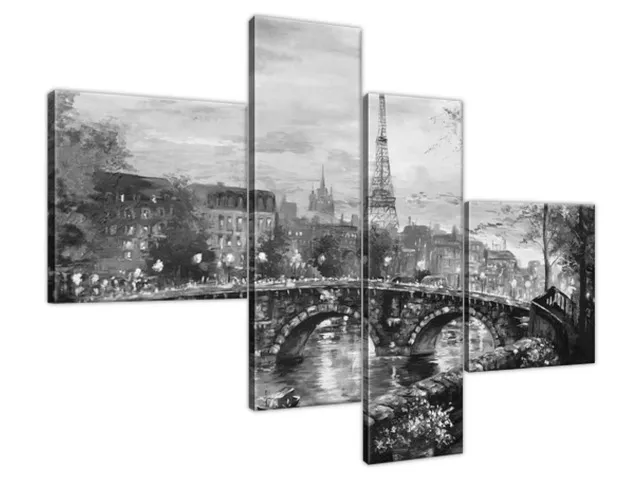 Moderný obraz Ulička v Paríži v čierno bielej