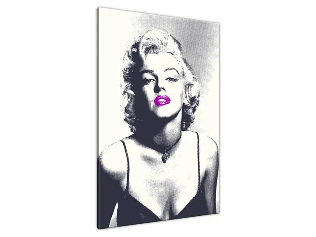 Obraz Marilyn Monroe s fialovými perami