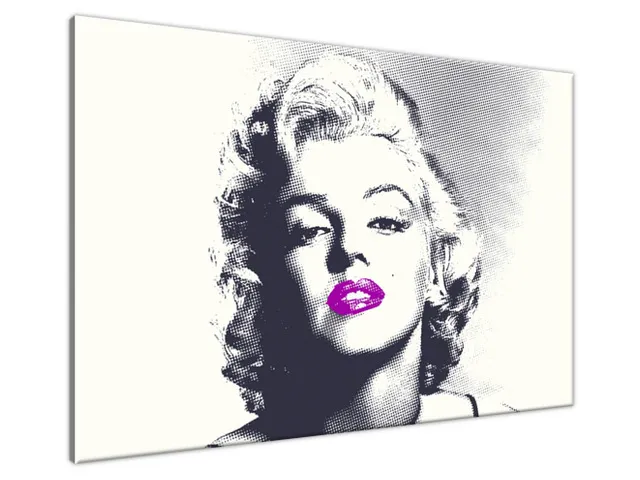 Obraz Marilyn Monroe s fialovými perami
