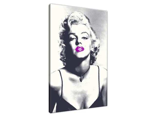 Obraz Marilyn Monroe s fialovými perami