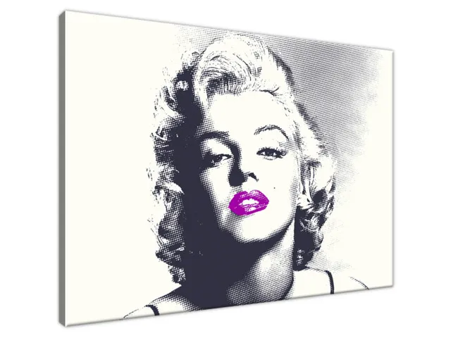 Obraz Marilyn Monroe s fialovými perami