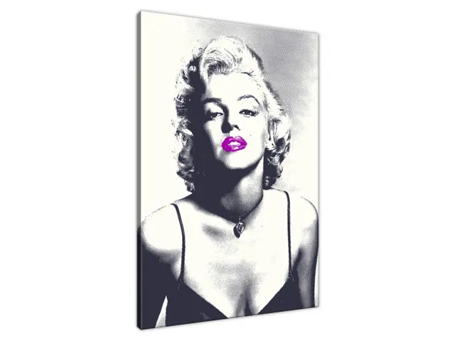 Obraz Marilyn Monroe s fialovými perami