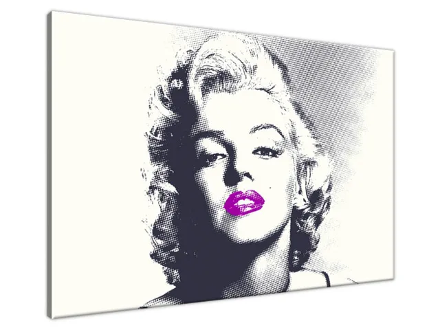 Obraz Marilyn Monroe s fialovými perami