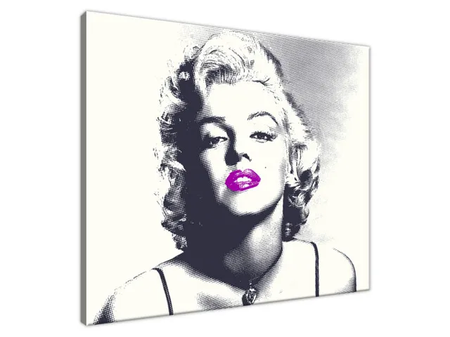 Obraz Marilyn Monroe s fialovými perami
