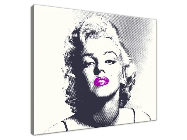 Obraz Marilyn Monroe s fialovými perami
