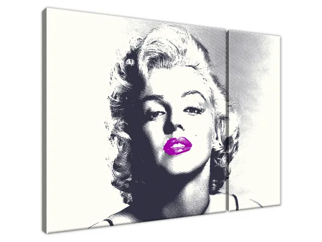 Obraz Marilyn Monroe s fialovými perami